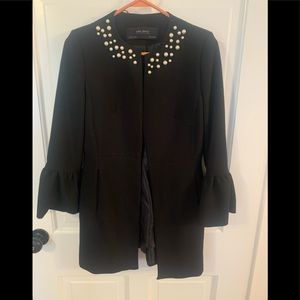 Zara blazer with pearl neckline